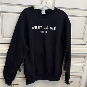 Port and Company Black Crewneck Sweatshirt